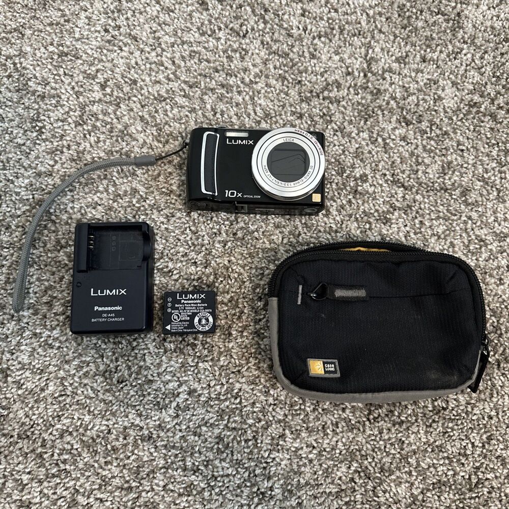 Panasonic LUMIX DMC-TZ5 9.1 MP Digital Camera W/Battery, Charger & Bag Tested